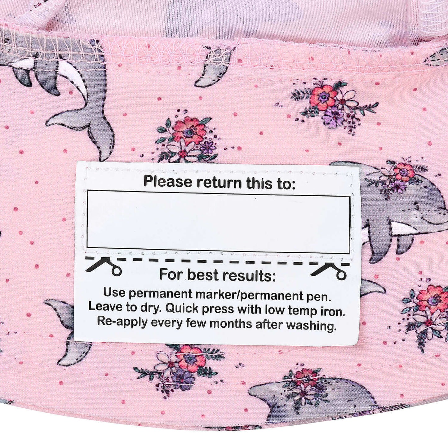 Ponytail Swim Bucket Beach Hat Dolphin