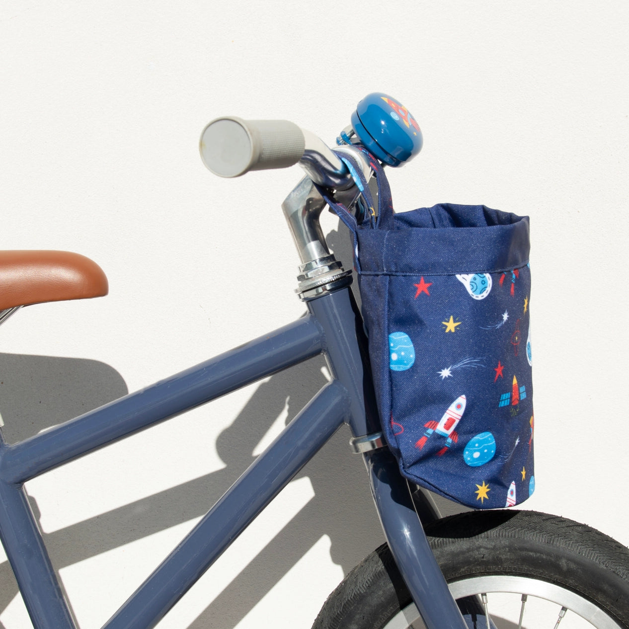 Bike & Scooter Front Canvas Basket | Rocket Ship