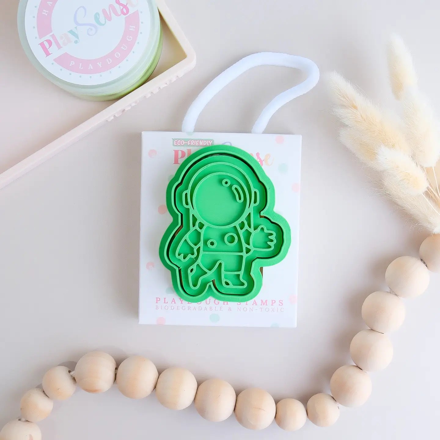 Eco Playdough Stamp Green Astronaut