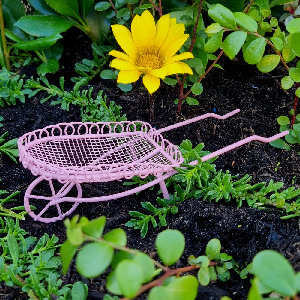 Fairy & Elf Metal Wheelbarrow