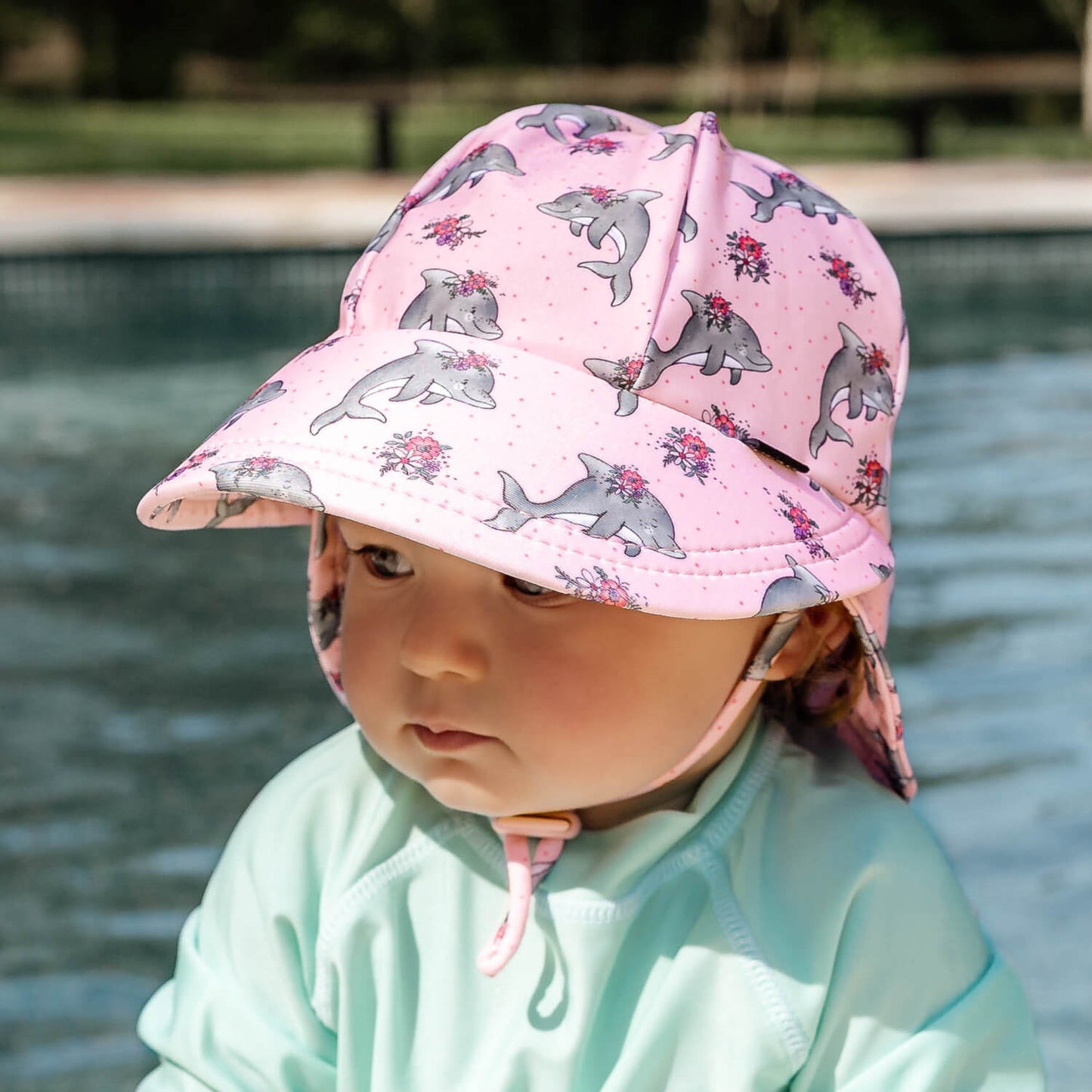 Swim Legionnaire Flap Beach Hat Dolphin