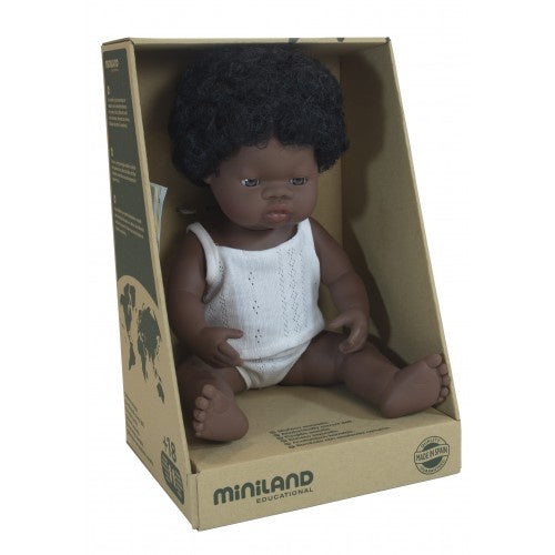 Anatomically Correct Baby | African Girl | 38 cm