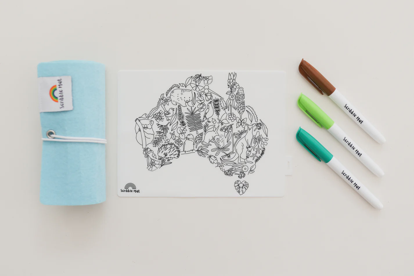 Mini Reusable Scribble Mat | Australian Map