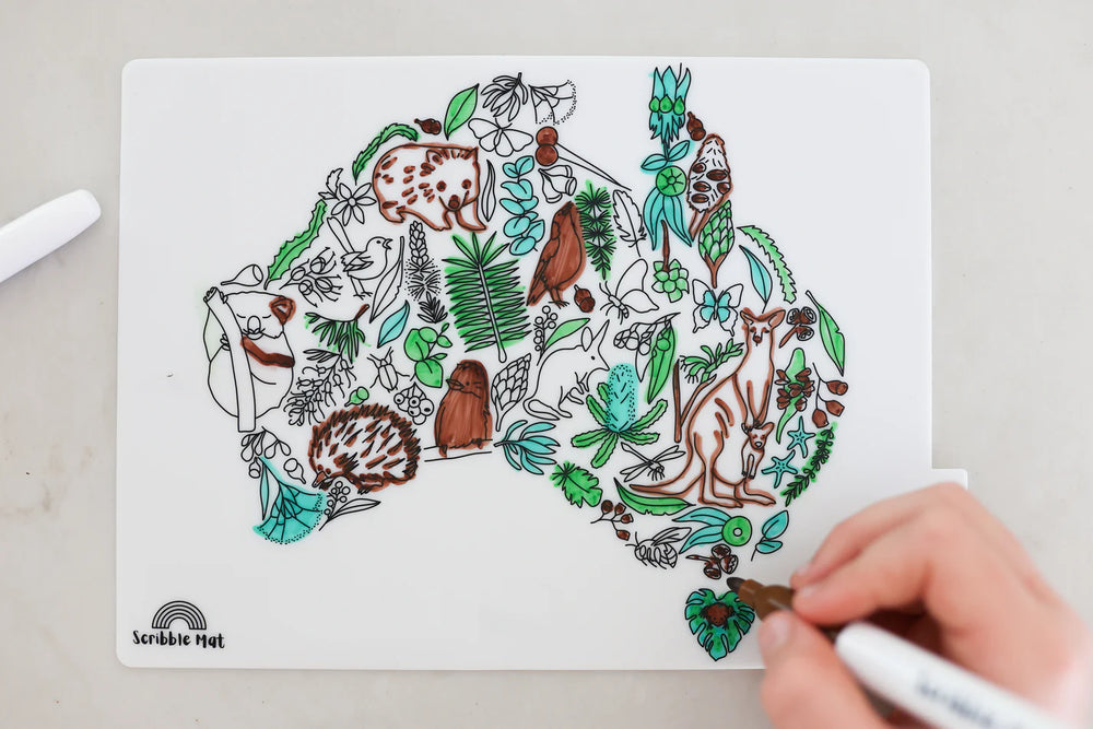 
                      
                        Mini Reusable Scribble Mat | Australian Map
                      
                    