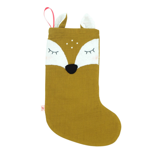 Santa Boot Stocking | Fawn Mustard