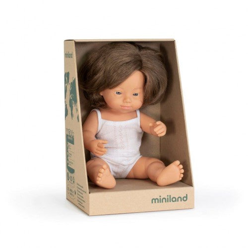 Anatomically Correct, Baby Caucasian Girl with Down syndrome, 38 cm