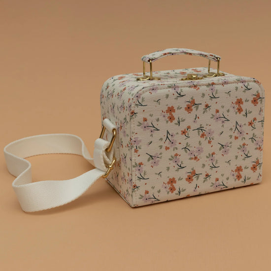 Load image into Gallery viewer, Floral Suitcase Bag | Spring Bunny
