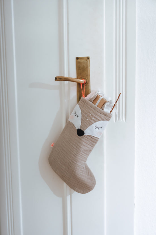 Santa Boot Stocking | Fawn Silver Grey