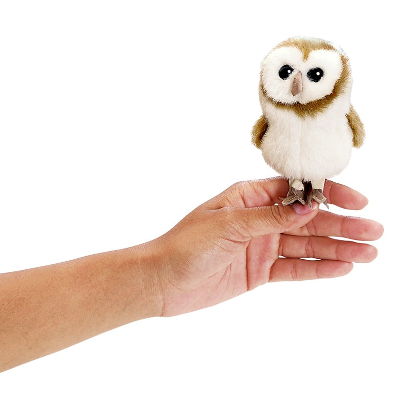 Finger Puppet | Mini Barn Owl White