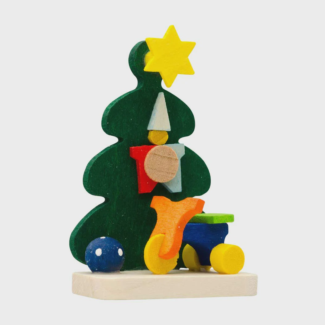 Wooden Christmas Tree Ornament | Christmas Tree & Tricycle