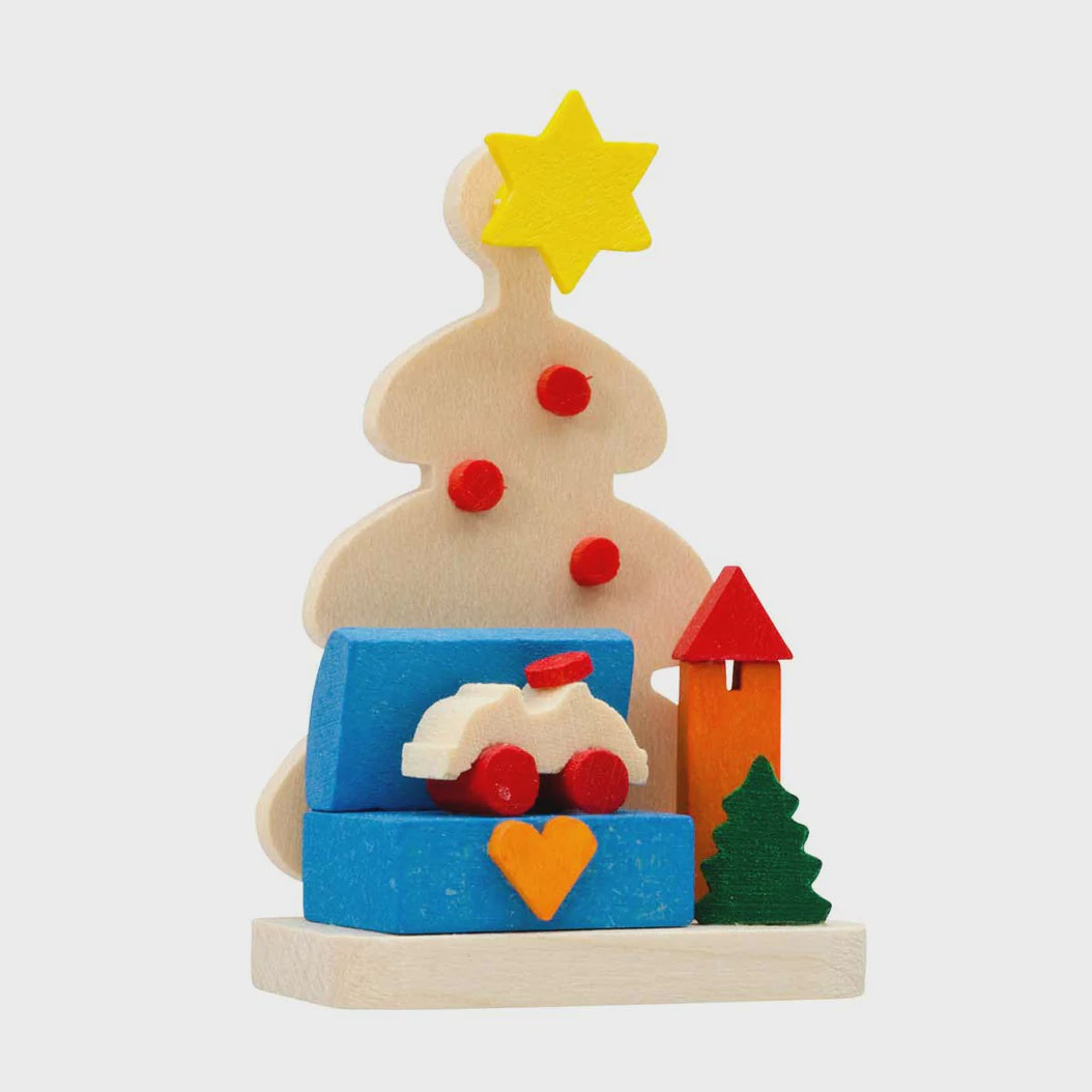 Wooden Christmas Tree Ornament | Christmas Tree & Toy Box