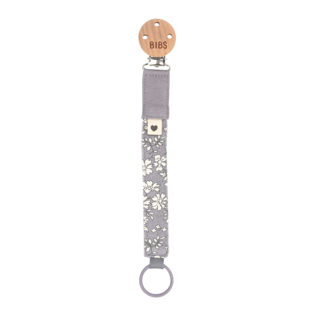 BIBS x Liberty Pacifier Clip | Fossil Grey & Capel