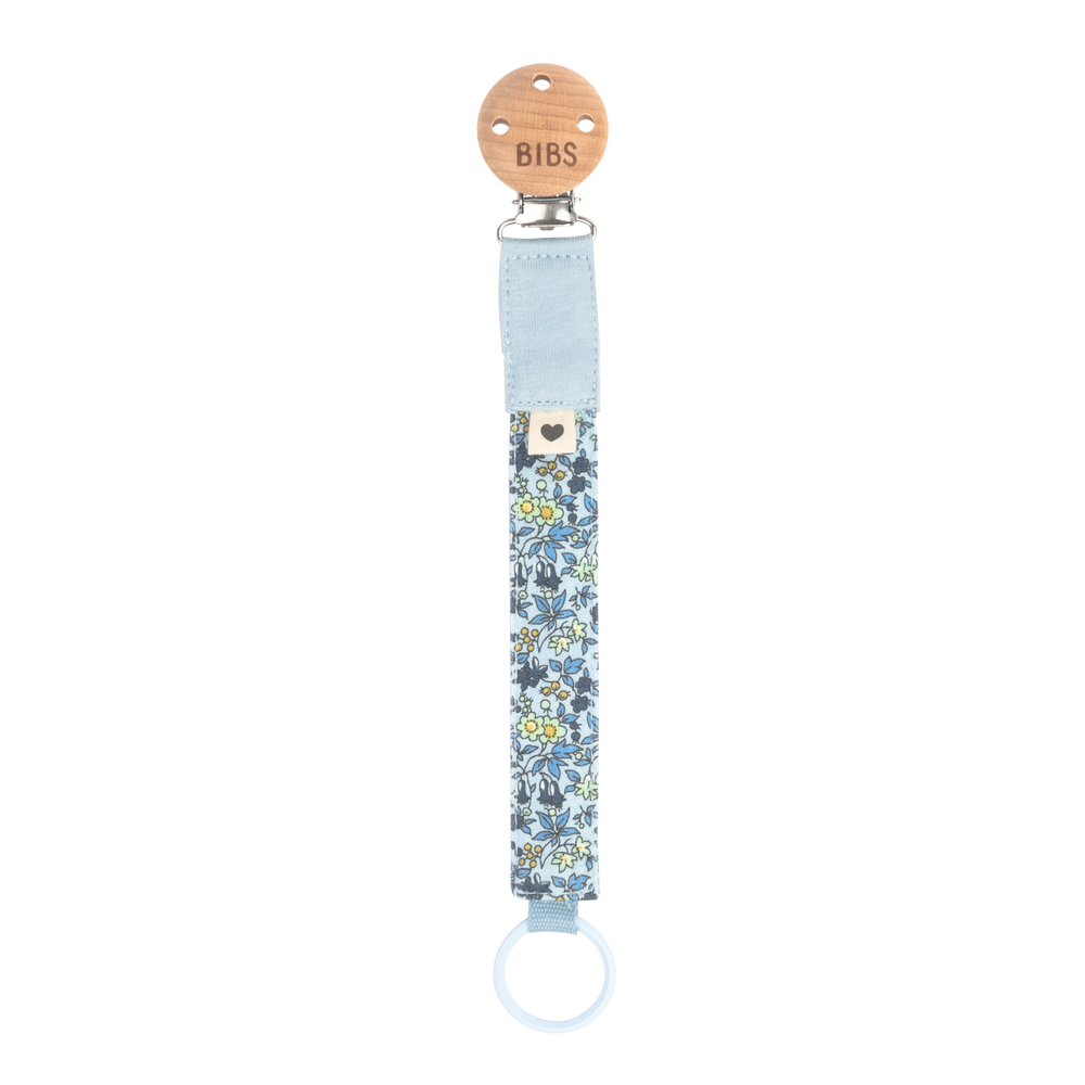 BIBS x Liberty Pacifier Clip | Baby Blue & Chamomile Lawn
