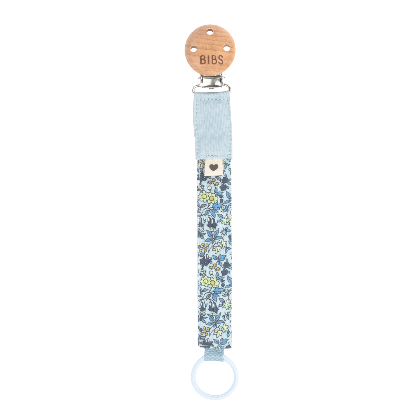 Load image into Gallery viewer, BIBS x Liberty Pacifier Clip | Baby Blue &amp;amp; Chamomile Lawn
