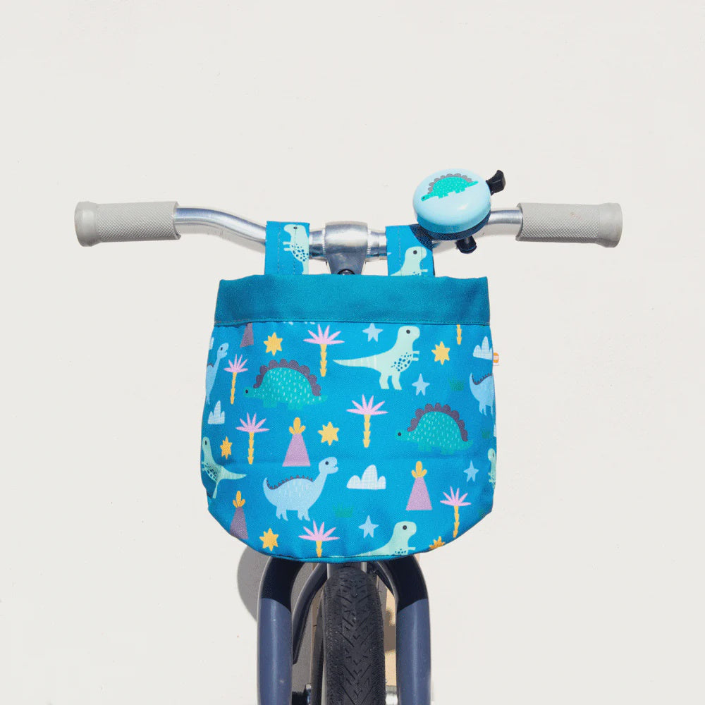 Bike & Scooter Front Canvas Basket | Dinosaur