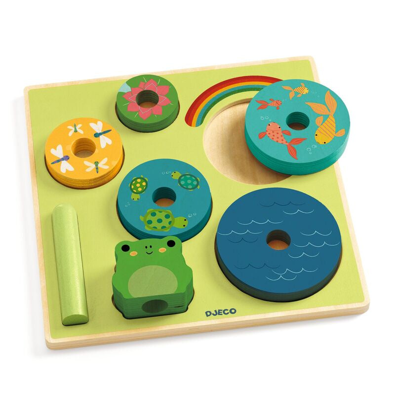 Rainbow Puzz & Stack Wooden Puzzle