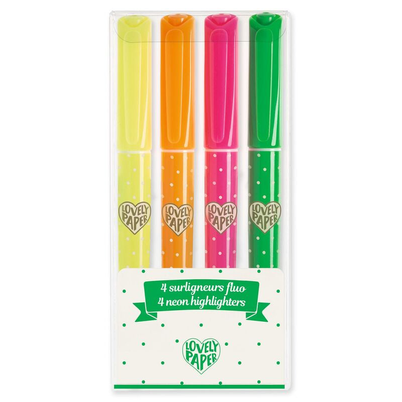 Set of 4 Highlighters | Fluorescent