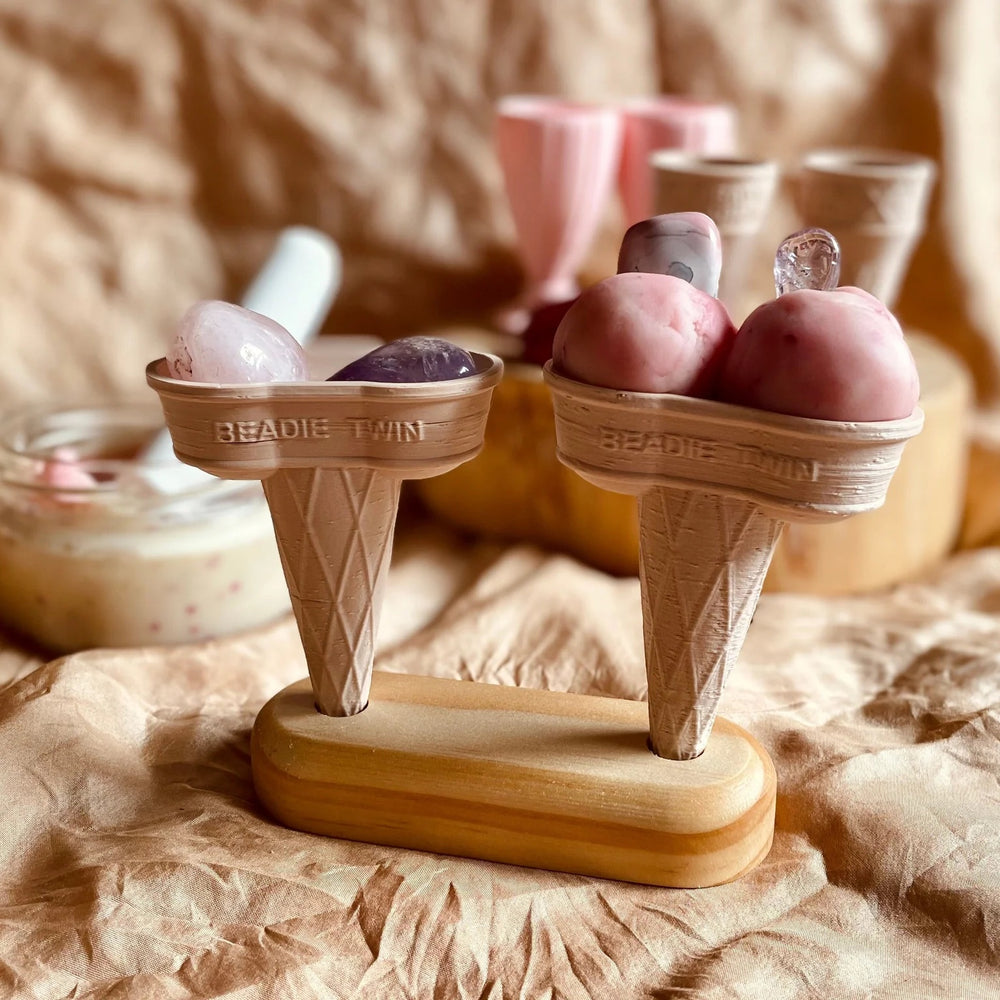 Wooden Icecream Cone Holder | 2-Hole