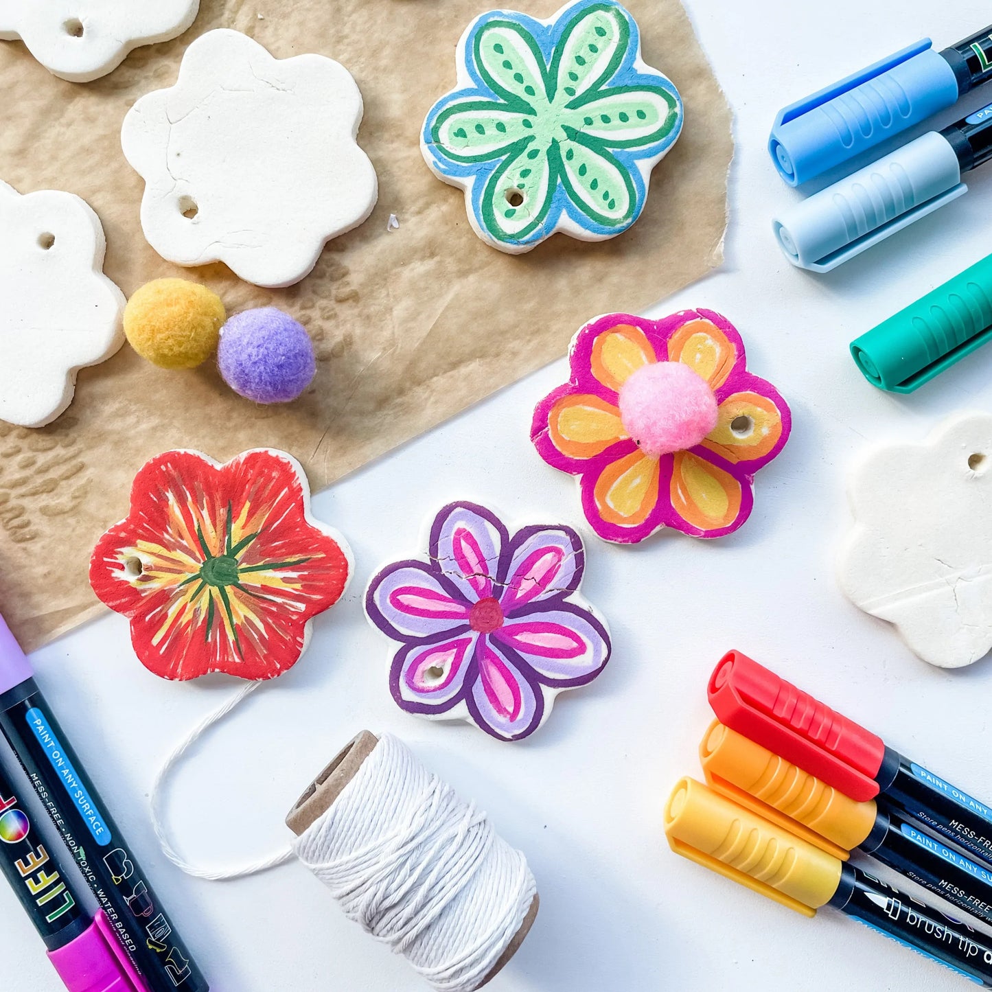 Brush Tip Acrylic Paint Pens | Floral