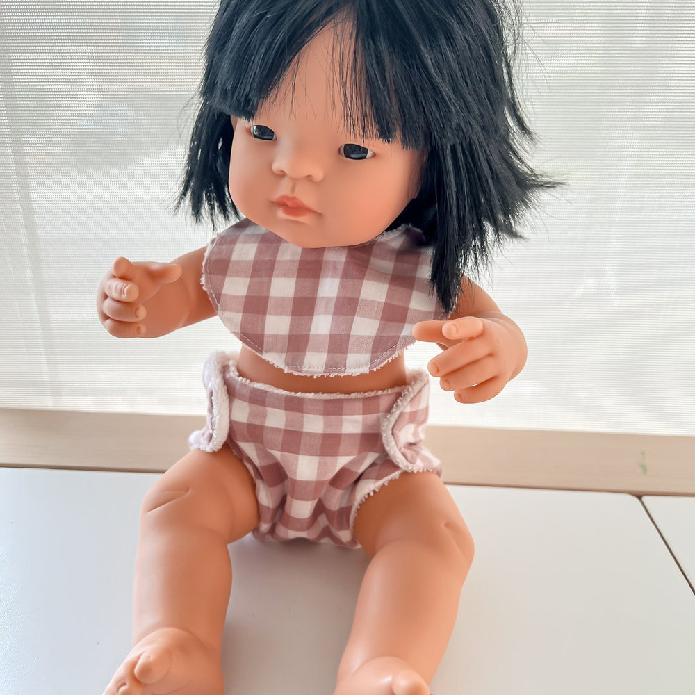 
                      
                        38cm Doll Nappy & Bib Set | Assorted Gingham
                      
                    
