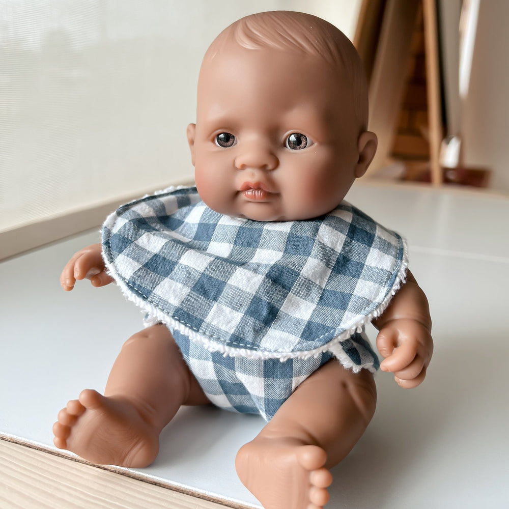 
                      
                        21cm Doll Nappy & Bib Set | Assorted Gingham
                      
                    