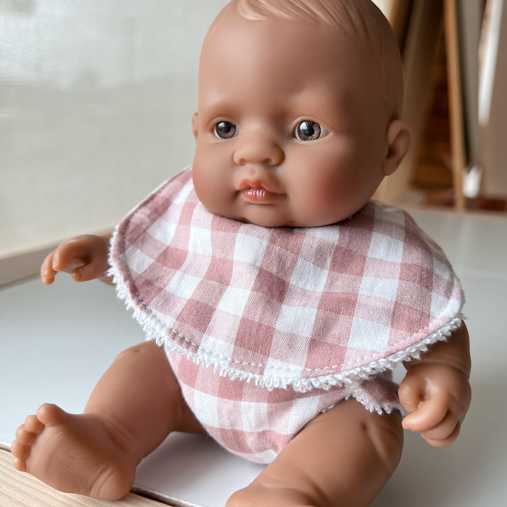 
                      
                        21cm Doll Nappy & Bib Set | Assorted Gingham
                      
                    