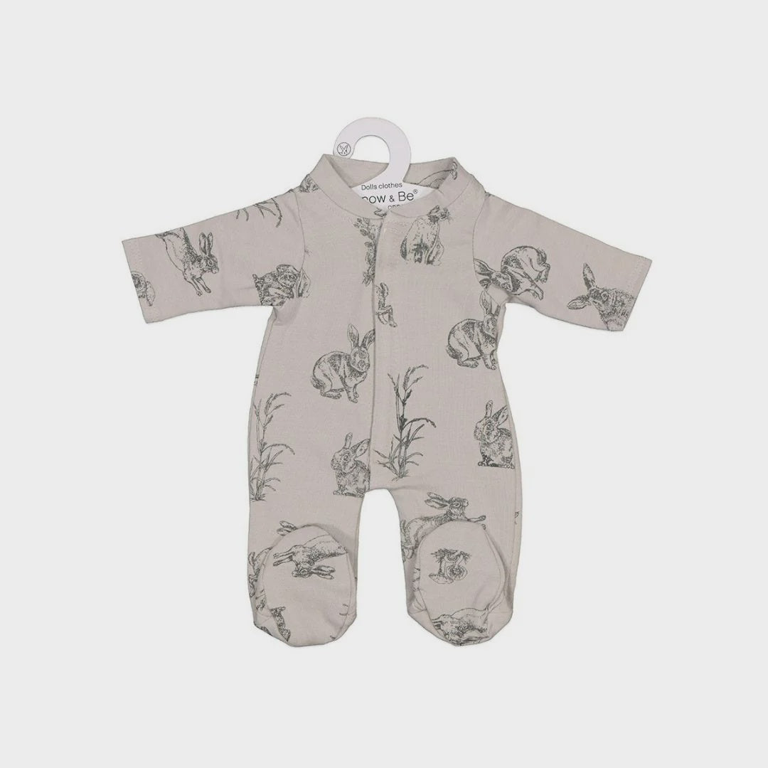 Doll Sleep Suit | Grey Burrowers