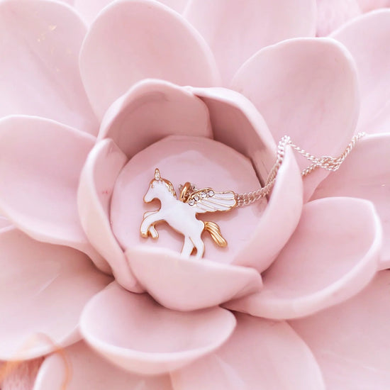 Flying Unicorn Necklace | Silver Chain