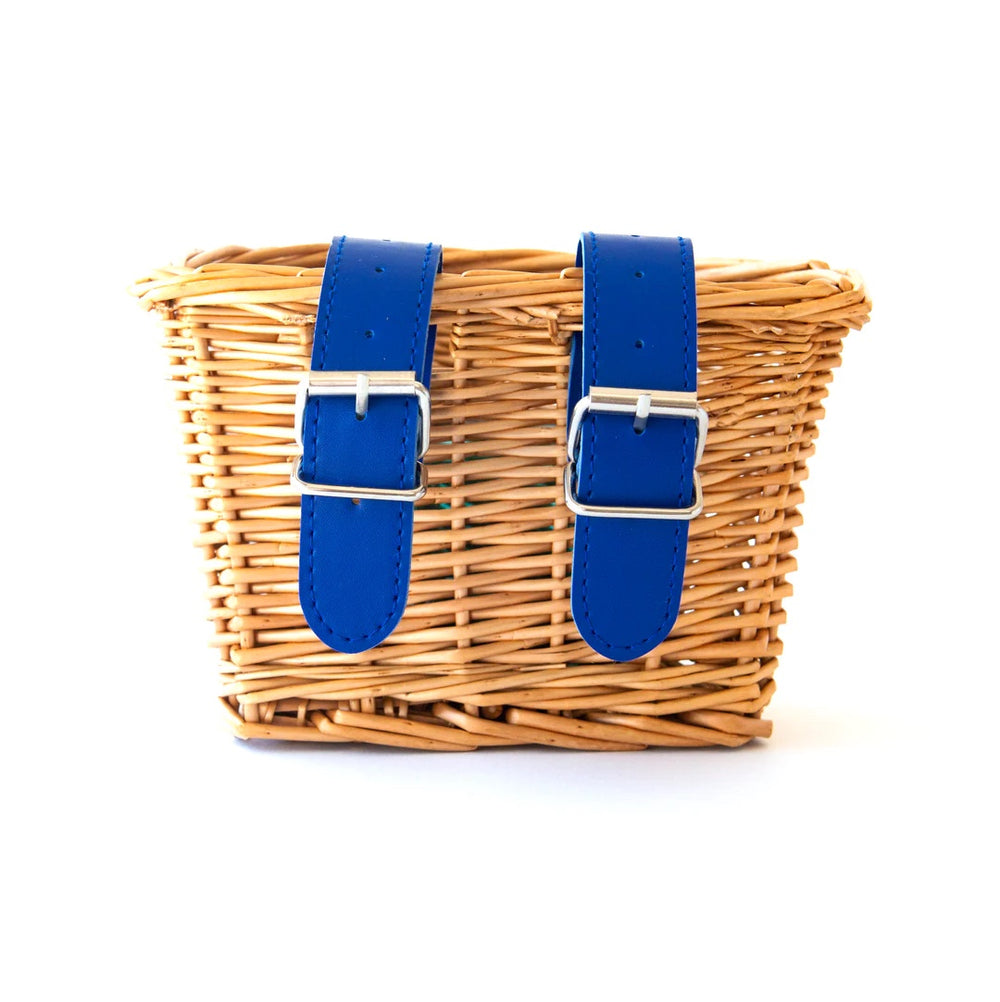 Kids Wicker Bike & Scooter Basket | Blue