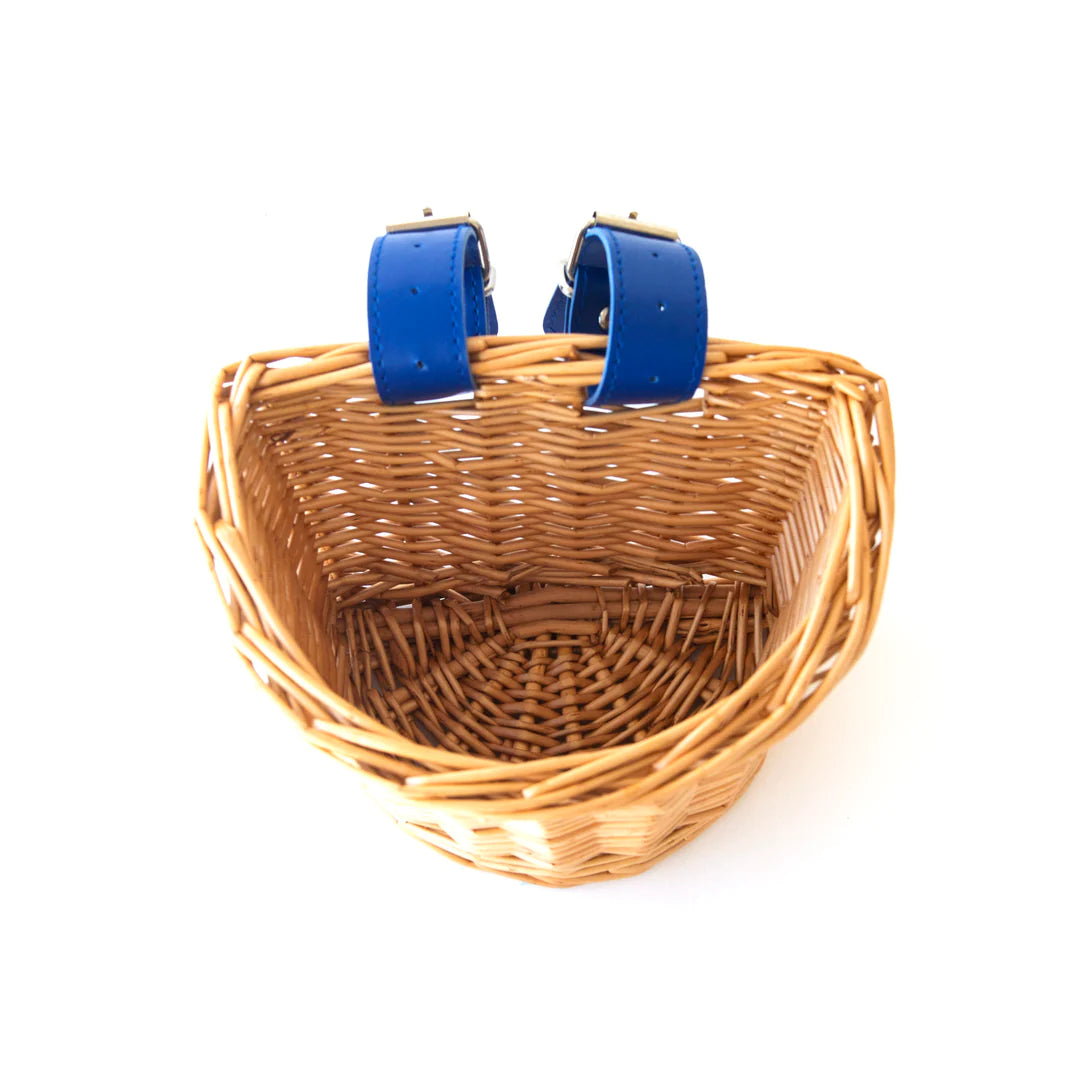 Kids Wicker Bike & Scooter Basket | Blue