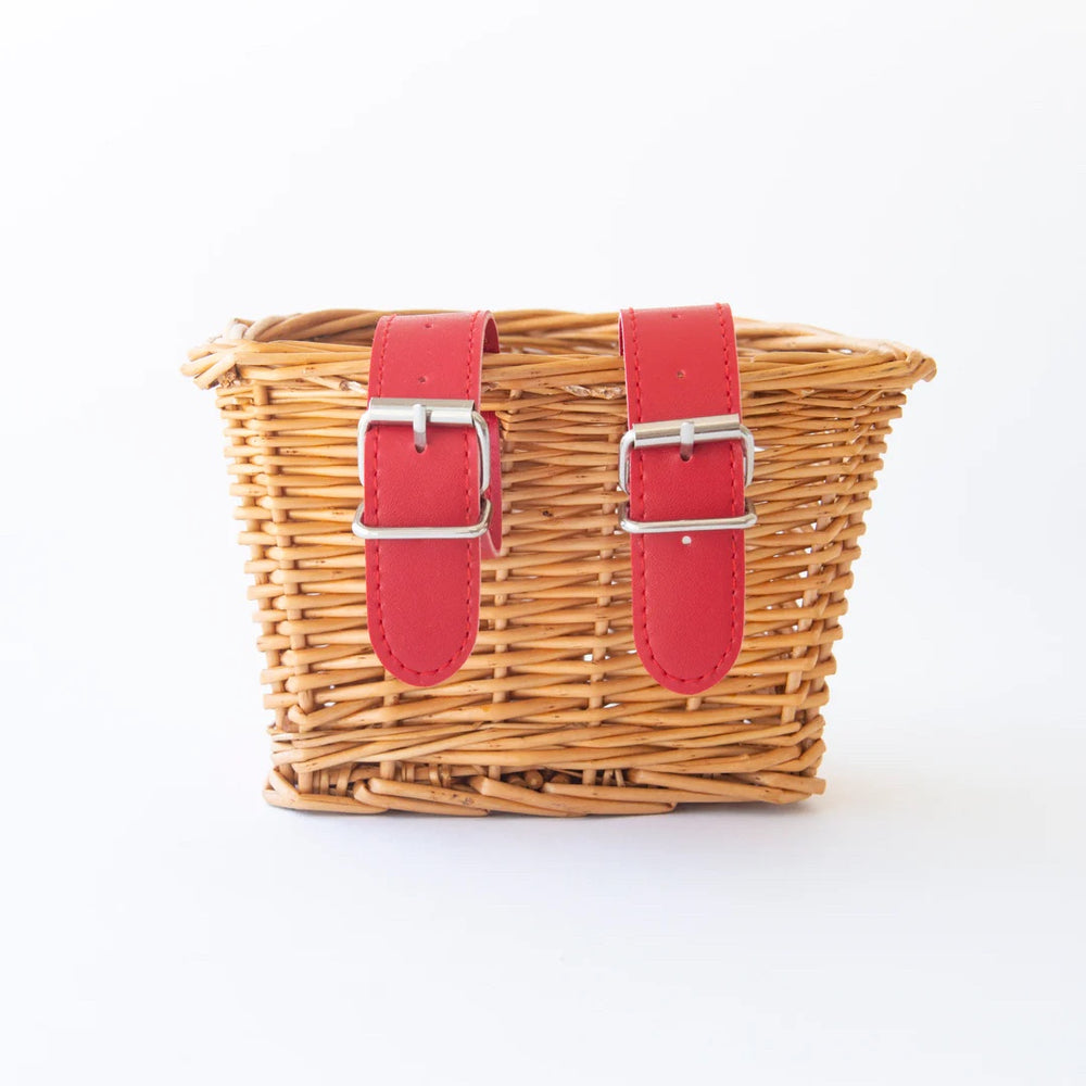 Kids Wicker Bike & Scooter Basket | Red