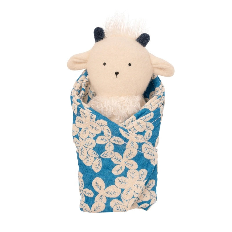 Burp Cloth and Rattle | Goat