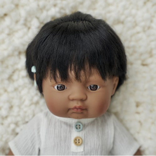 Anatomically Correct Baby | Latin American Boy | With Hearing Aid | 38cm ”