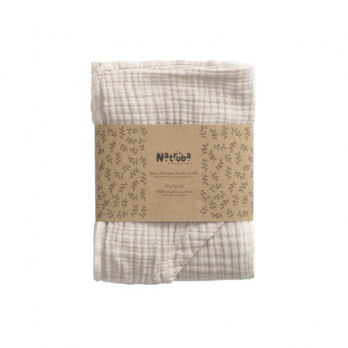 Muslin Hooded Baby Towel | Creme