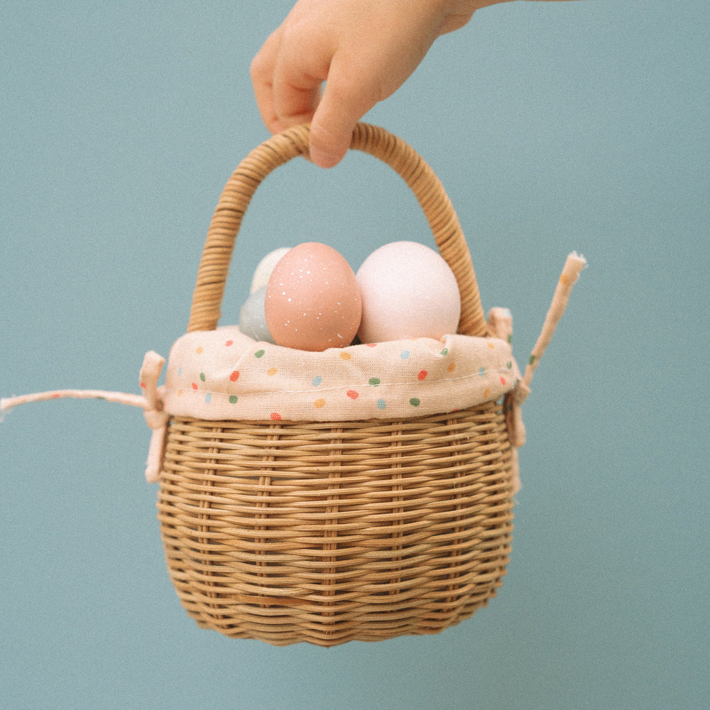 Rattan Berry Basket With Lining | Gumdrop