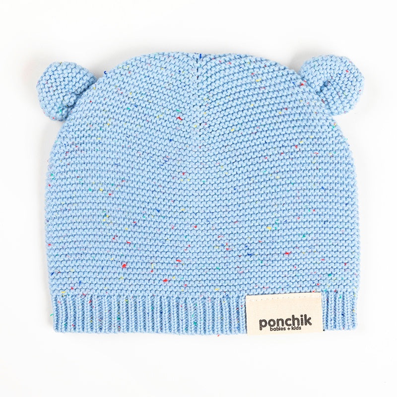 Bear Beanie | Mist Speckle Knit