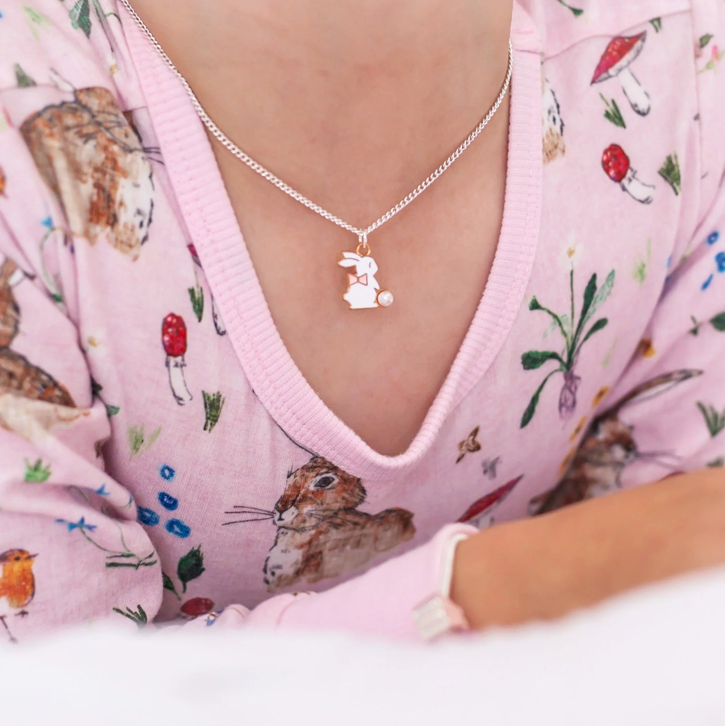 Bunny Necklace | Silver Chain