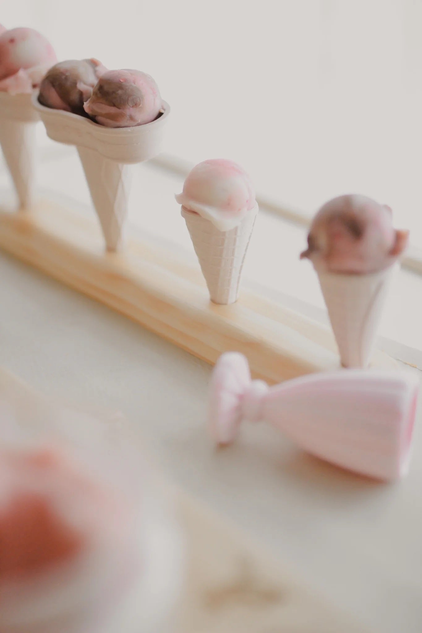 Wooden Icecream Cone Holder | 4-Hole