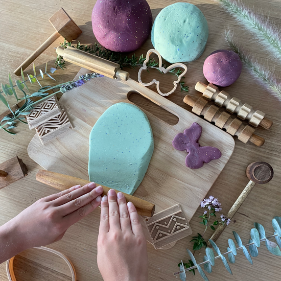 Wooden Play-Dough Set