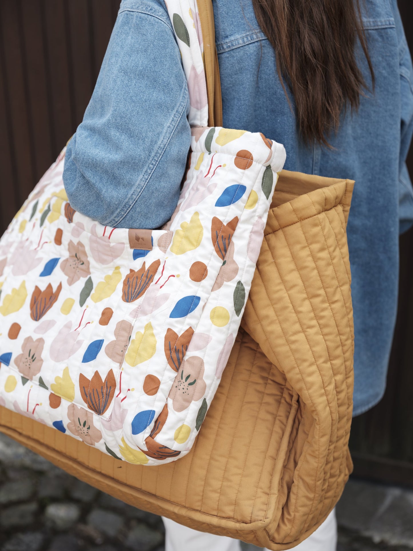Quilted Tote Bag | Flower