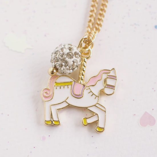 Carousel Horse Necklace | Gold Chain