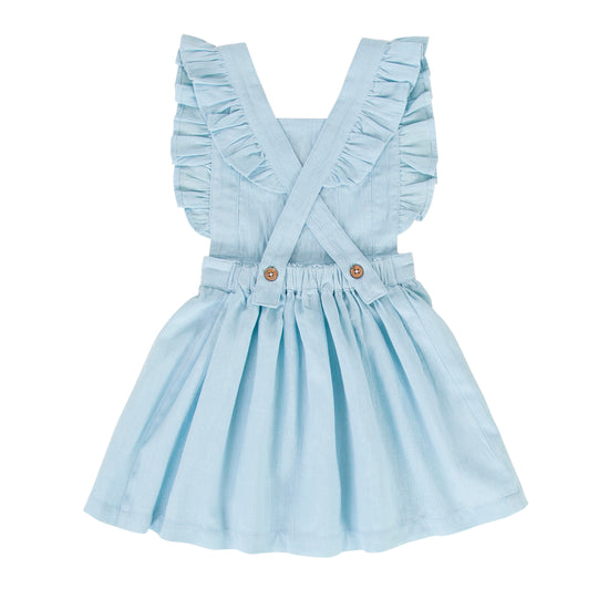 Clara Pinafore - Blue Aqua