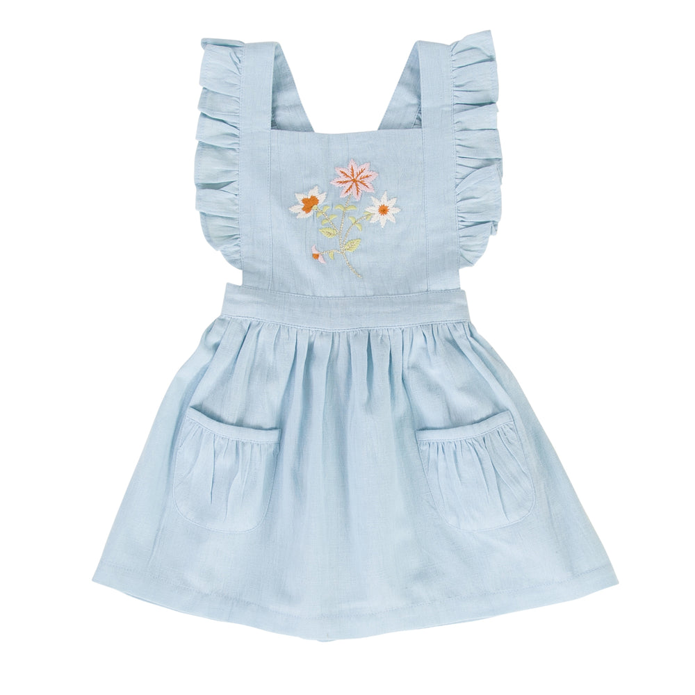 Clara Pinafore - Blue Aqua