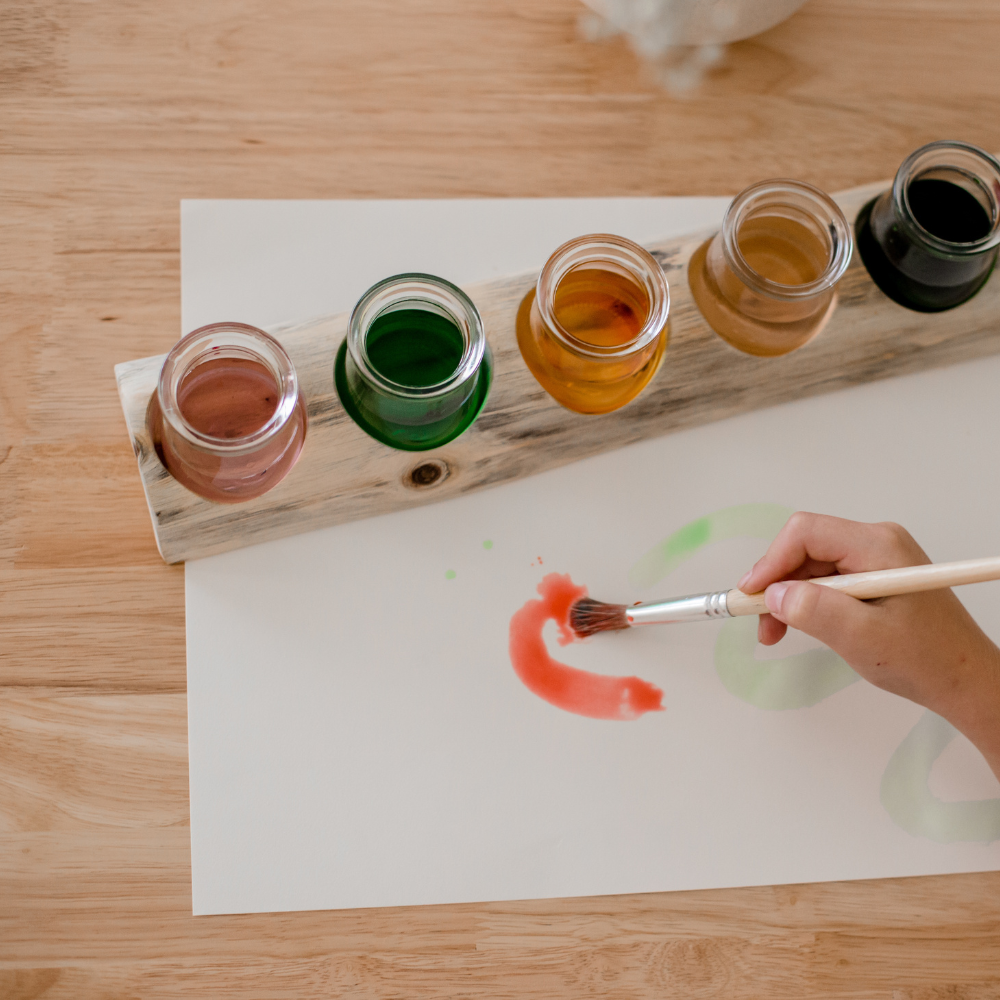 Wooden Paint Pot Holder