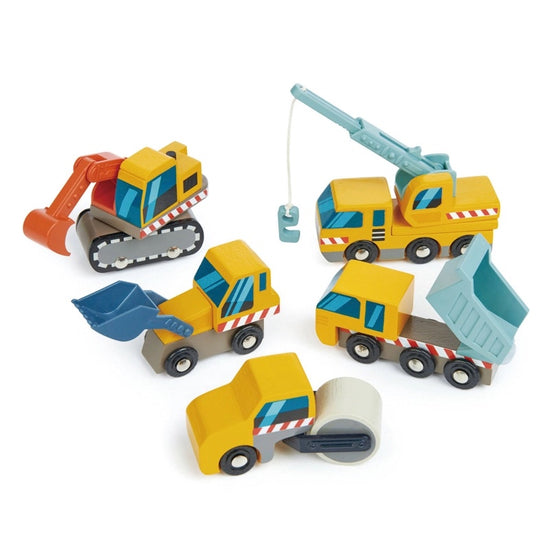 Load image into Gallery viewer, Wooden Construction Vehicle Set
