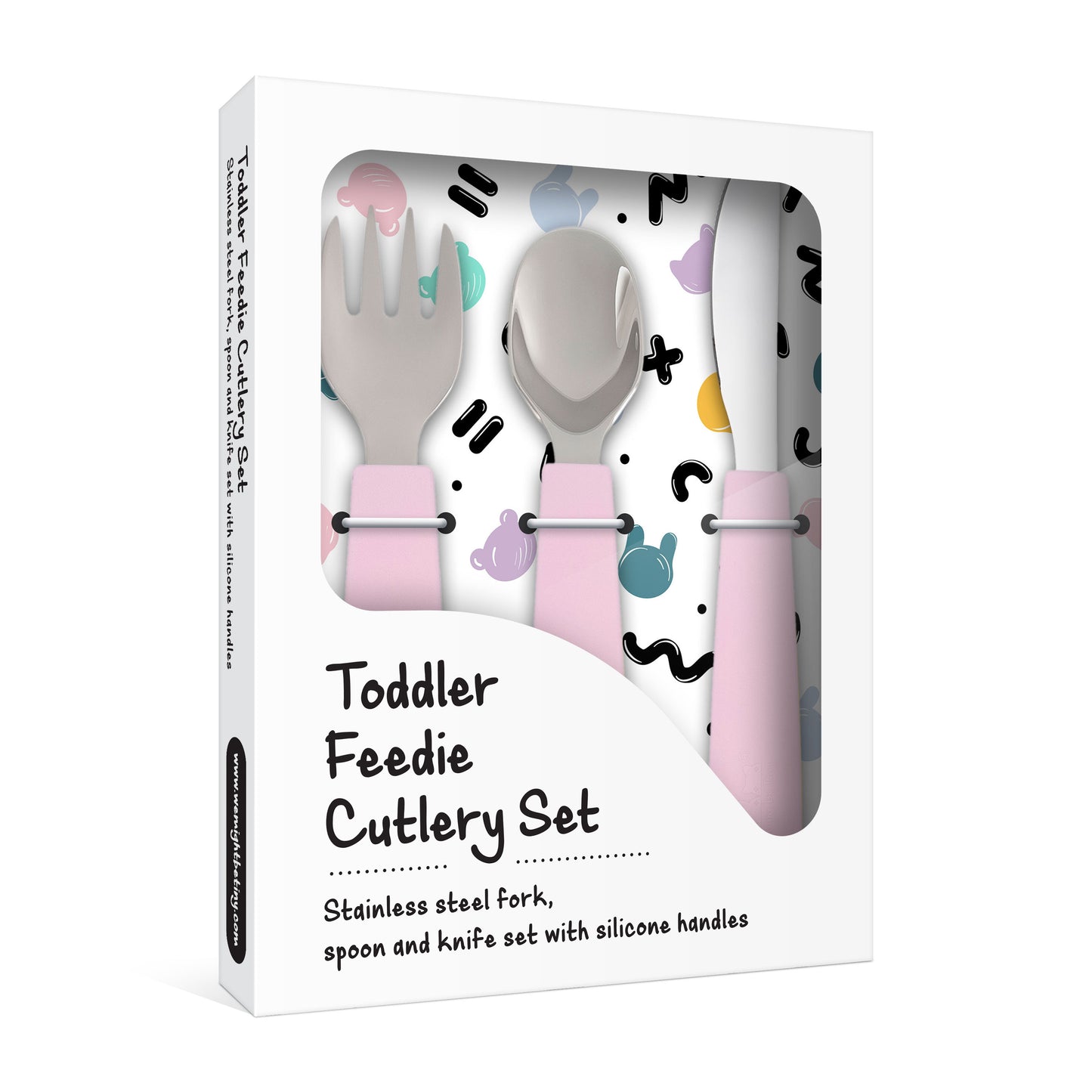 Toddler Feedie Cutlery Set |  Powder Pink