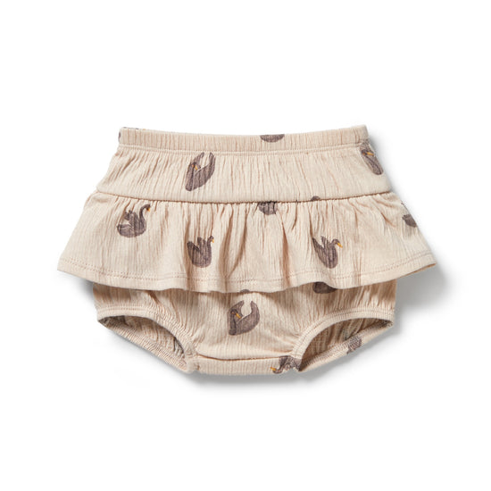 Crinkle Ruffle Nappy Pant | Little Swan