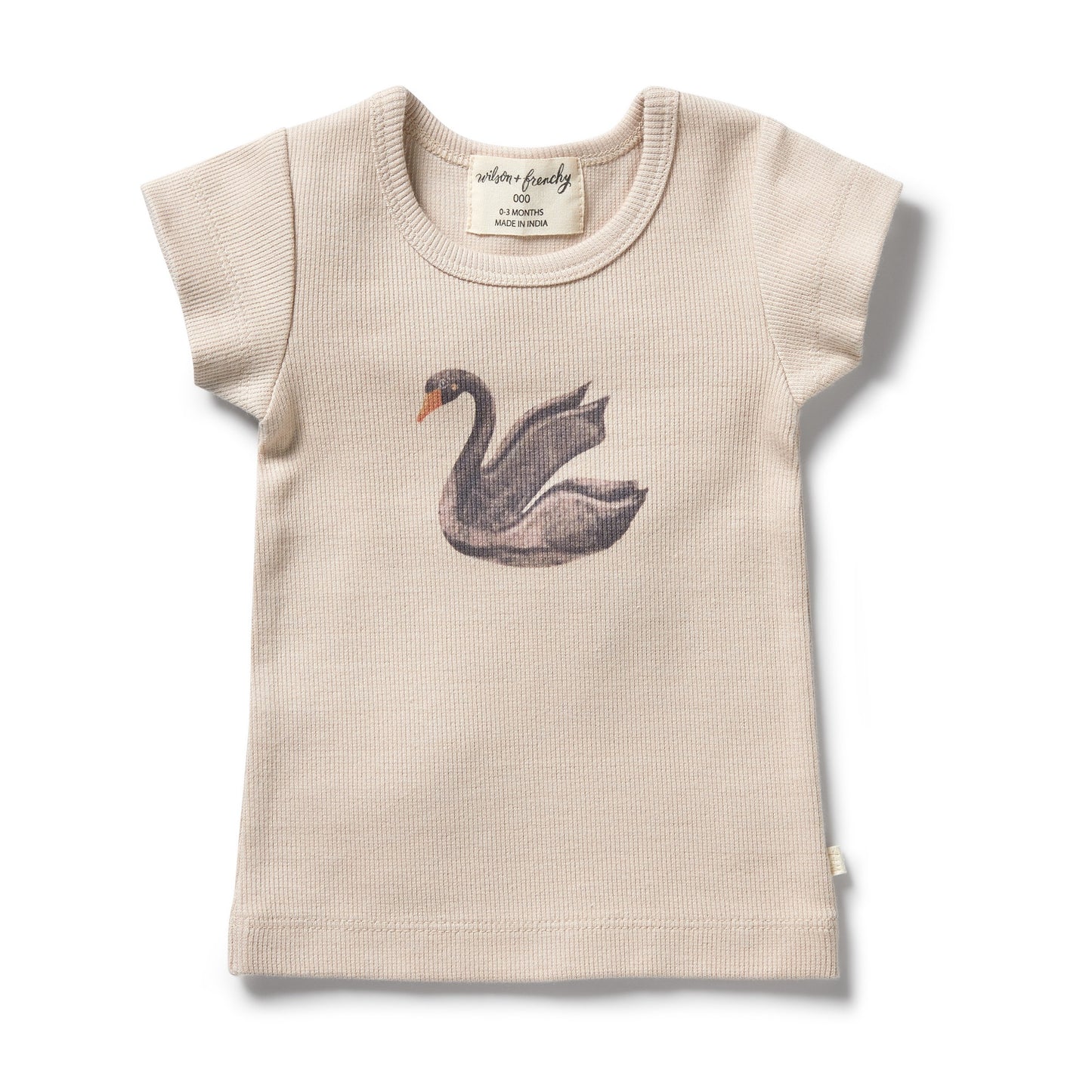 Organic Rib Tee | Little Swan