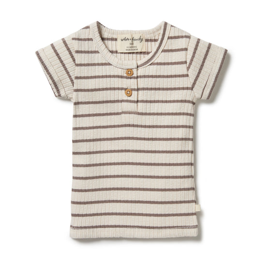 Organic Stripe Rib Top | Hazelwood