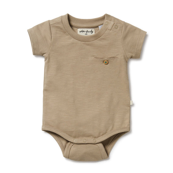 Load image into Gallery viewer, Driftwood Organic Pocket Bodysuit
